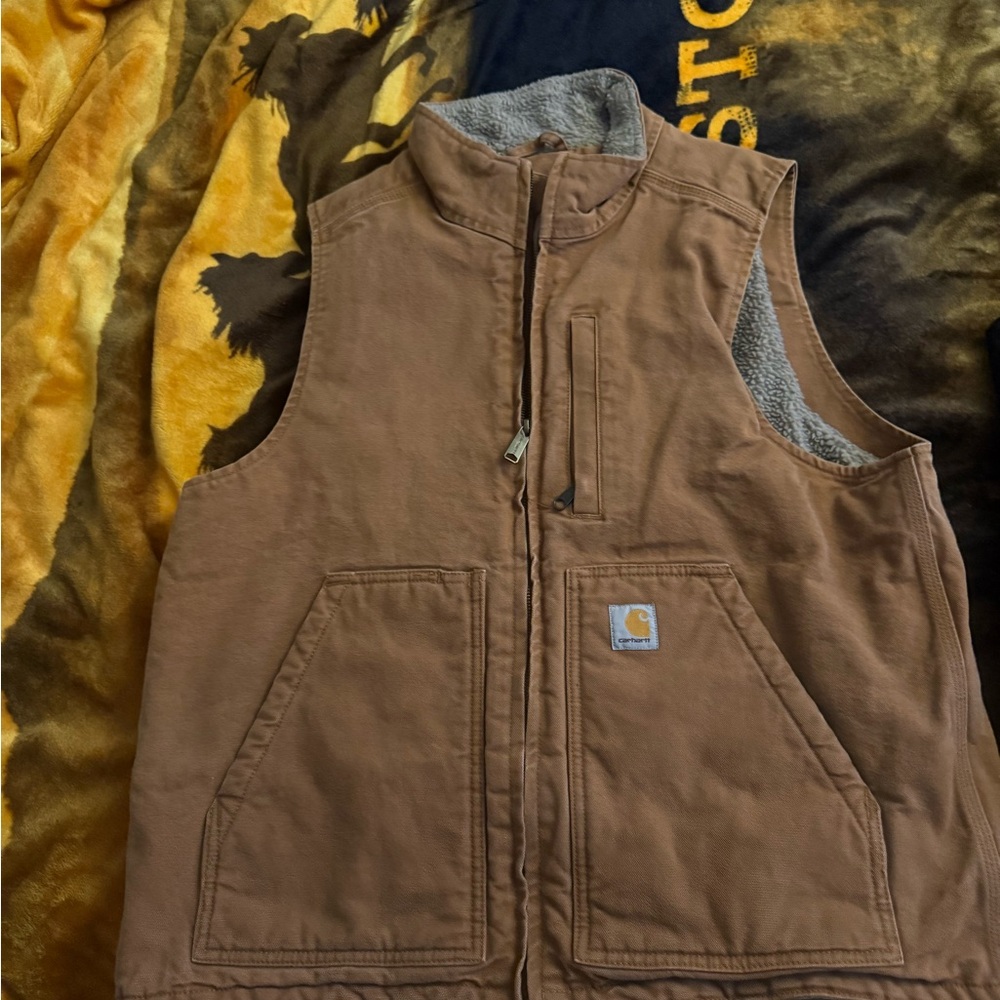 Carhartt Tan Zip-Up Vest